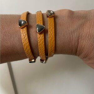 White House Black Market leather bracelet.